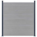 Fence Posts 2 pcs Dark Grey 185 cm Aluminium 148986