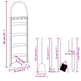 5 Piece Fireplace Tool Set 23x15x66 cm Steel 156374
