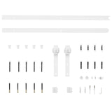 Sliding Door Natural and White 70 x 210 cm Solid Pine Wood 3444937