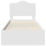 Bed Frame with Headboard White 90 x 190 cm Engineered Wood 3413657