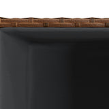 Garden Planter Brown 40x40x80 cm Poly Rattan 366414