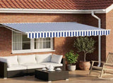 Electric Retractable Awning Blue and White 3 x 2 m 3421712