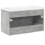 ZNTS 2 Piece Bathroom Furniture Set Concrete Grey Engineered Wood 3324909