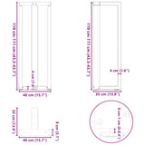 Bar Table Legs T-Shaped 2 pcs Black 40x35x cm Steel 4013099