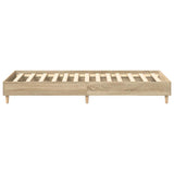 Bed Frame No Mattress Sonoma Oak 90x190 cm Single Engineered Wood 861086