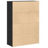 Bookcase Black Oak 60x24x85 cm Engineered Wood 860410