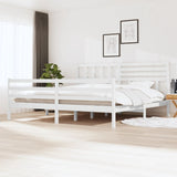 Bed Frame without Mattress White 180x200 cm Super King Solid Wood 3101104