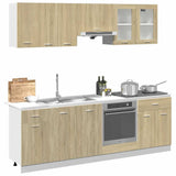 8 Piece Kitchen Cabinet Set Lyon Sonoma Oak Engineered Wood 3307656