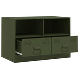 TV Cabinet Olive Green 67x39x44 cm Steel 841747