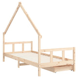 Kids Bed Frame with Drawers 90x200 cm Solid Wood Pine 834552