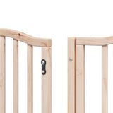 Dog Gate with Door Foldable 9 Panels 450 cm Poplar Wood 3155585