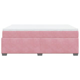 Box Spring Bed with Mattress Pink 140x200 cm Velvet 3285292