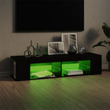 TV Cabinet with LED Lights Black 135x39x30 cm 804230