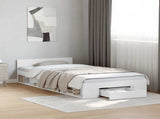 Bed Frame with Storage White 80 x 200 cm Engineered Wood 3429597