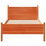 Bed Frame without Mattress Wax Brown 90x200 cm Solid Wood Pine 855602