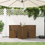Balcony Set 2 Seater Honey Brown Solid Wood Pine 825061