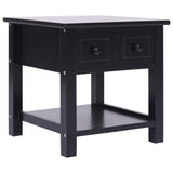 Side Table Black 40x40x40 cm Paulownia Wood 284071