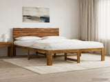 Double Bed Frame with Headboard ROSTOCK Natural 135 x 190 cm 3405408