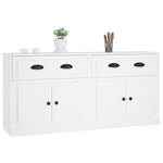 Sideboards 2 pcs White Engineered Wood 3185263