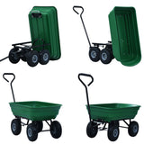 Garden Tipping Hand Cart 300 kg 75L Green 145507