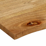 Table Top Live Edge 110x80x2.5 cm Solid Wood Mango 370461