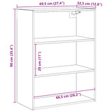 Hanging Wall Cabinet Artisan Oak 69.5x32.5x90 cm 857046