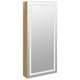 Mirror Jewellery Cabinet with LED Lights Wall Mounted 353249