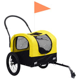 2-in-1 Pet Bike Trailer & Jogging Stroller Yellow and Black 92439