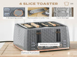 1.7L 3000W Fast Boil Kettle & 4 Slice Toaster Set, Kettle and Toaster Set with 7 Browning Controls, T3398P344737