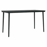 Garden Dining Set with Cushion 5 pcs Black Poly Rattan 3261665