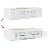 Daybed White Engineered wood Small Single Convertible Daybed 3280258