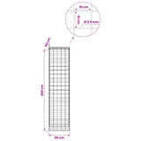 Gabion with 3.5 mm Wire and 10x10 cm Mesh 50x50x200 cm 3463339