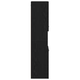 Bathroom Cabinet Black Oak 30 x 30 x 130 cm Engineered Wood 862532