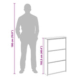 Shoe Cabinet 3-Layer Mirror White 63x17x102.5 cm 243048
