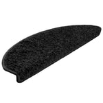 Stair Mats 15 pcs 65x21x4 cm Black Half Round Large 133901