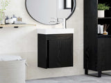 Bathroom Vanity Unit with Tap Black Oak 40.5 x 22.5 x 62 cm 889522