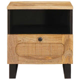 Bedside Cabinet 2 pcs Natural 40 x 33 x 46 cm Solid Mango Wood 4018051