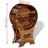 Wine Rack for 10 Bottles Solid Reclaimed Wood 243973