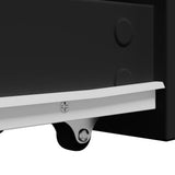 Narrow Bathroom Cupboard with Wheels Black Engineered Wood 855278