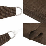 Sunshade Sail 160 g/m Brown 3.6x3.6 m HDPE 311770