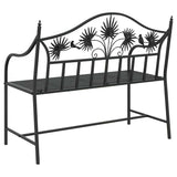 Garden Bench Black 104 x 54 x 93cm Steel 42008115