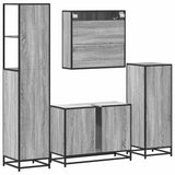 4 Piece Bathroom Furniture Set Grey Sonoma Engineered Wood 3301273