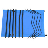 312483 Camping Beds 2 pcs 180x60x19 cm Oxford Fabric and Steel Blue