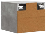 Wall-Mounted Bedside Cabinet with Drawer 2 pcs Concrete Grey 899152