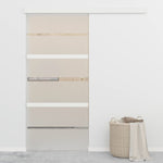Sliding Door with Soft Stops ESG Glass and Aluminium 90x205 cm 288062