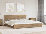 Bed Frame with Drawer with Headboard Manual Engineered Wood 3410296