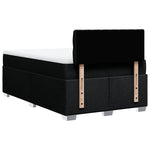 ZNTS Box Spring Bed with Mattress Black 120x200 cm Fabric 3285864