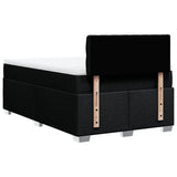 ZNTS Box Spring Bed with Mattress Black 120x200 cm Fabric 3285864