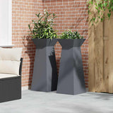 Pillar Planter 2 pcs Anthracite 40 x 40 x 100 cm 873857