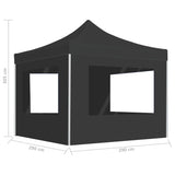 Professional Folding Party Tent with Walls Aluminium 3x3 m Anthracite 45488